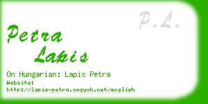 petra lapis business card